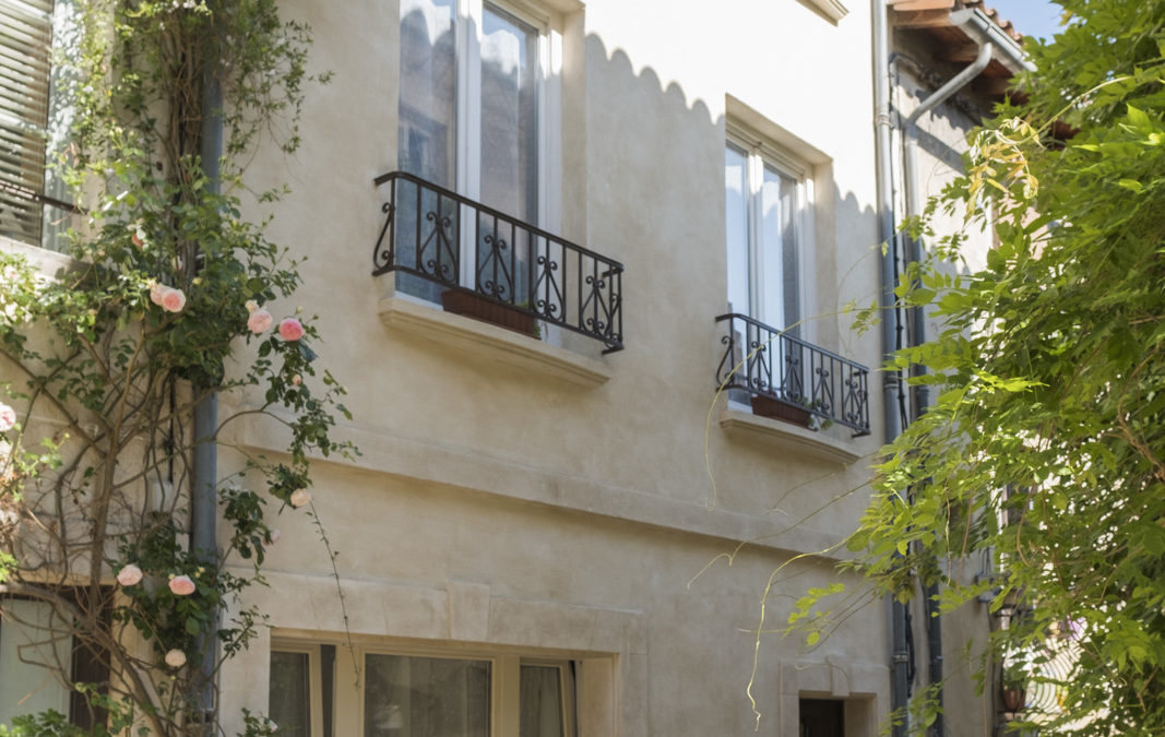 Rénovation de façade au centre ancien de Villeneuve-les-Avignon